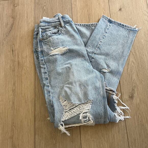 American Eagle Women’s Highest Rise 90s Boyfriend Jeans Sz 0 - Picture 1 of 8